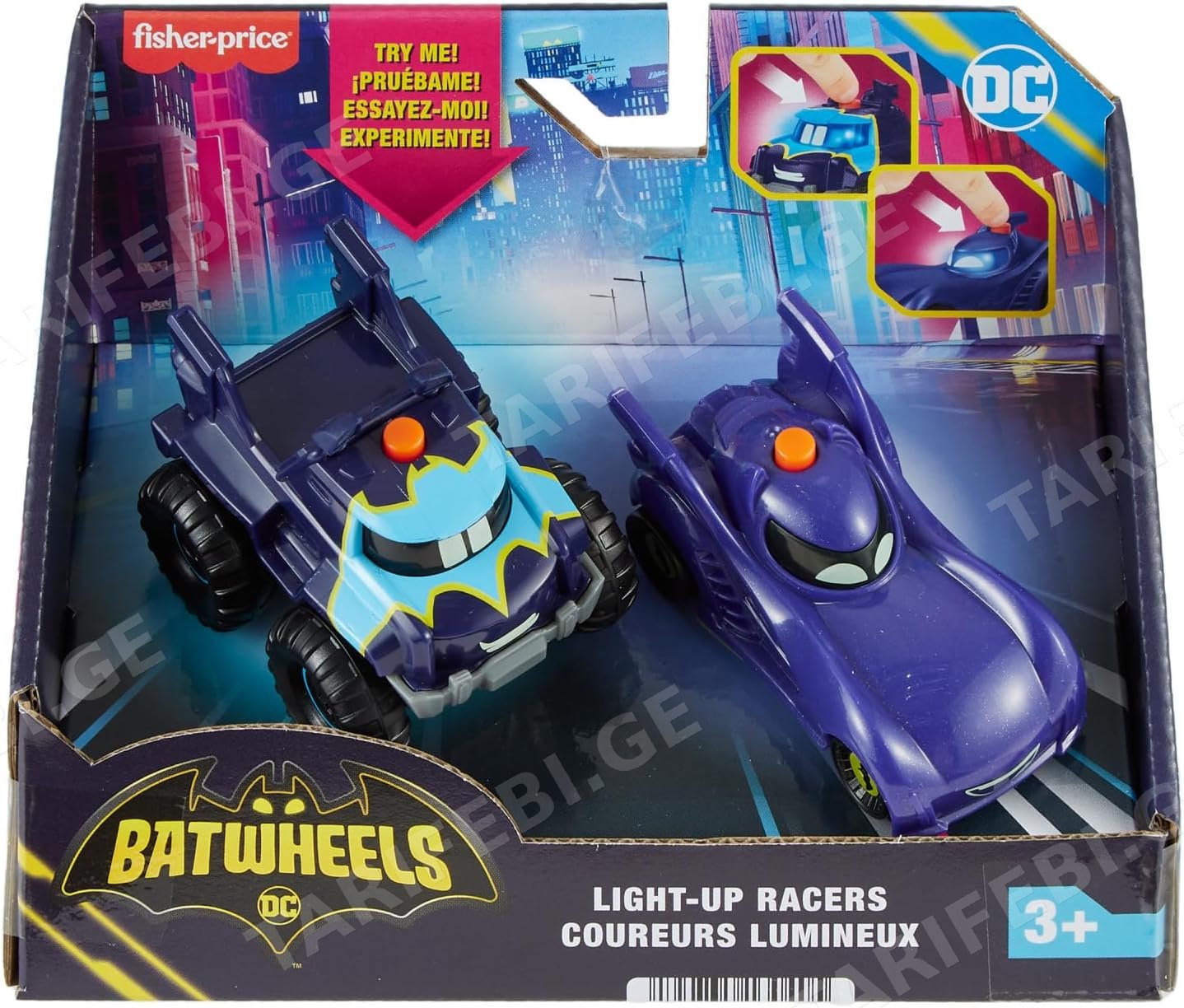 სათამაშო მანქანა MATTEL HML25 LIGHT-UP RACERS
