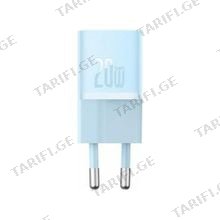 Baseus GaN5 Fast Charger mini 1C 20W EU CCGN050103 Blue ადაპტერი 20W