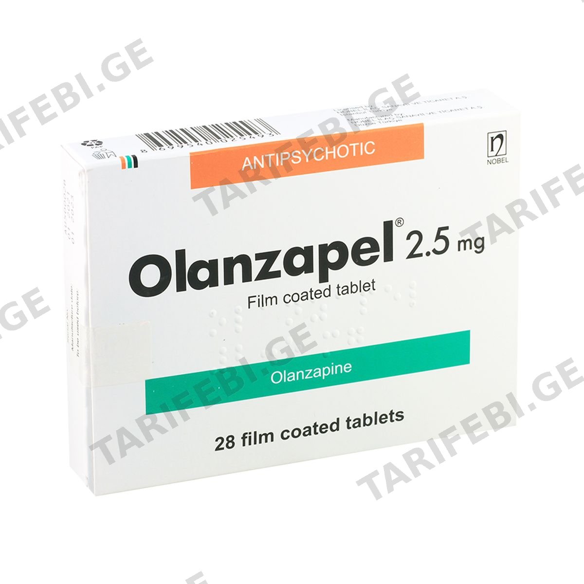 Olanzapel - ოლანზაპელი 2.5მგ 28 ტაბლეტი