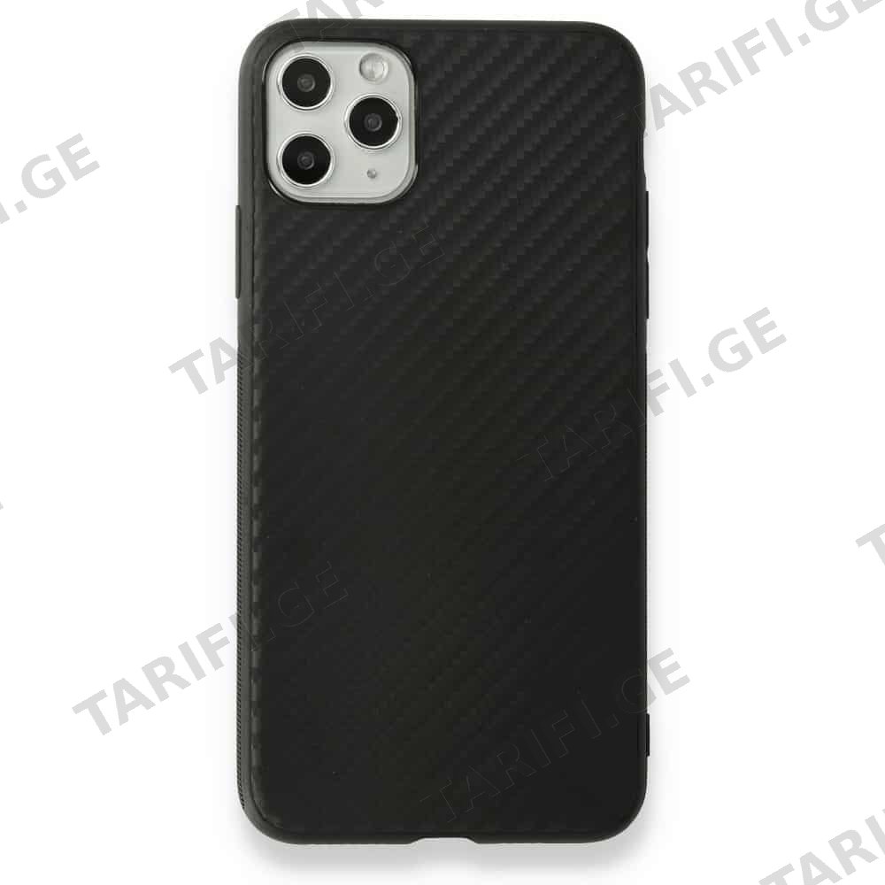 iPhone 11 Pro Max Carbonix Silicon Case სილიკონის ქეისი – შავი