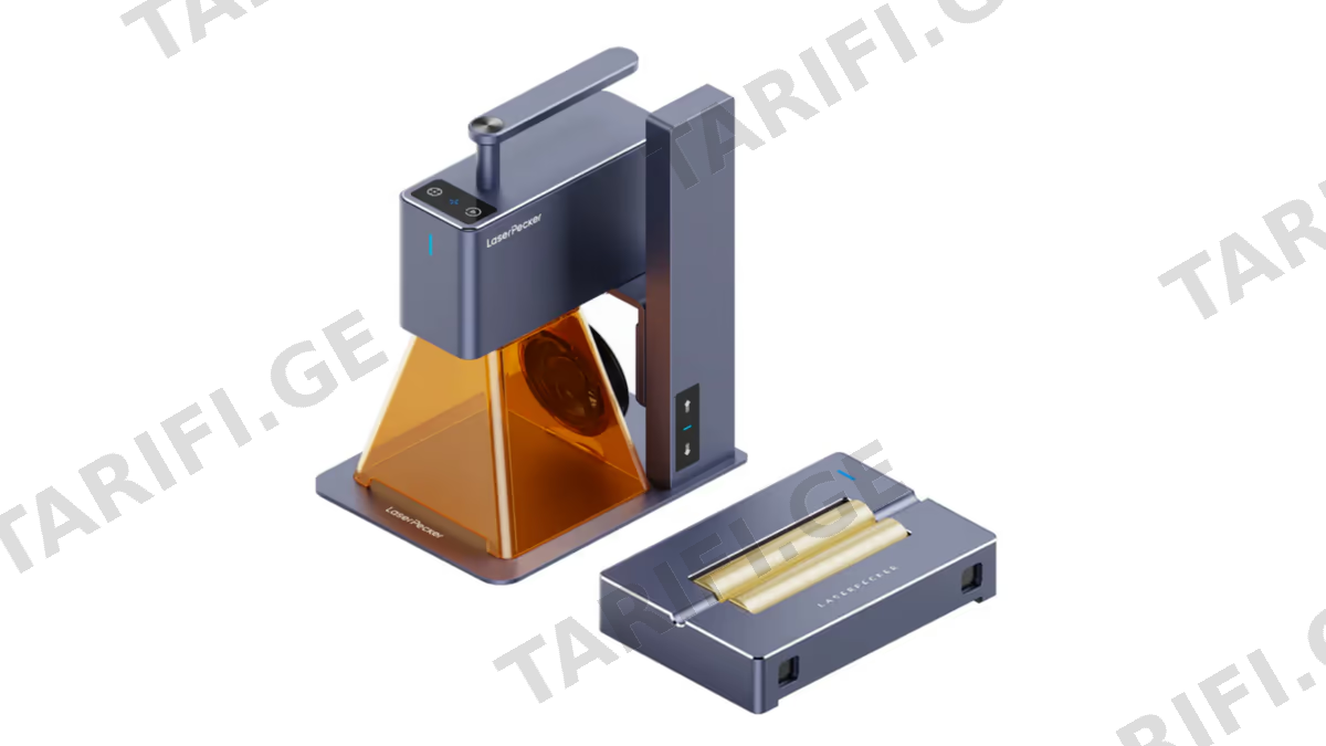 გრავირების აპარატი LaserPecker LP2 Suit + Roller Tool, Laser Engraver Cutter, Grey