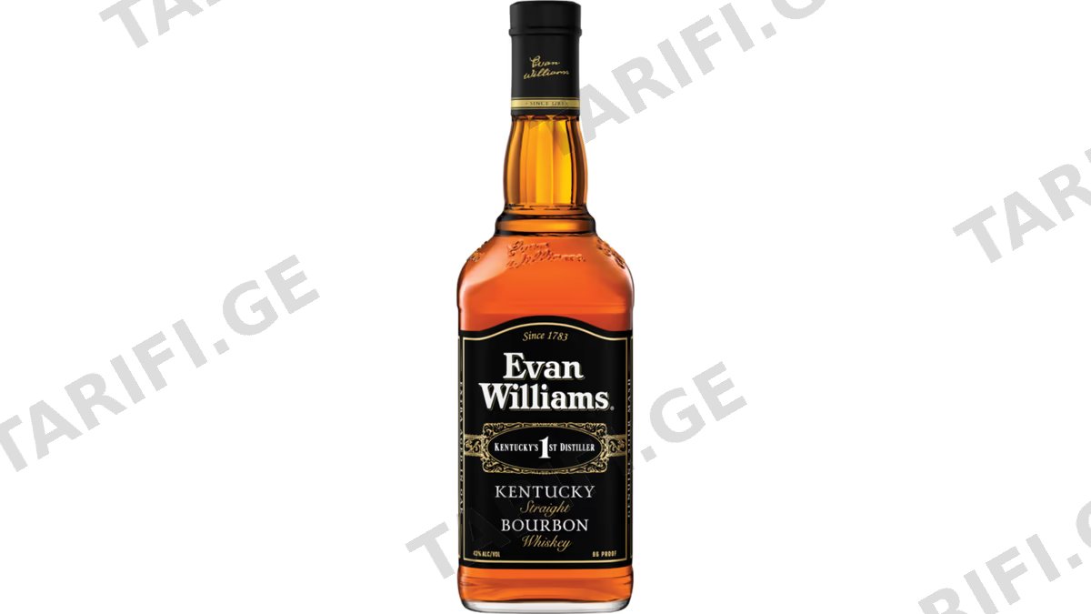 ბურბონი Evan William, შავი - 1L