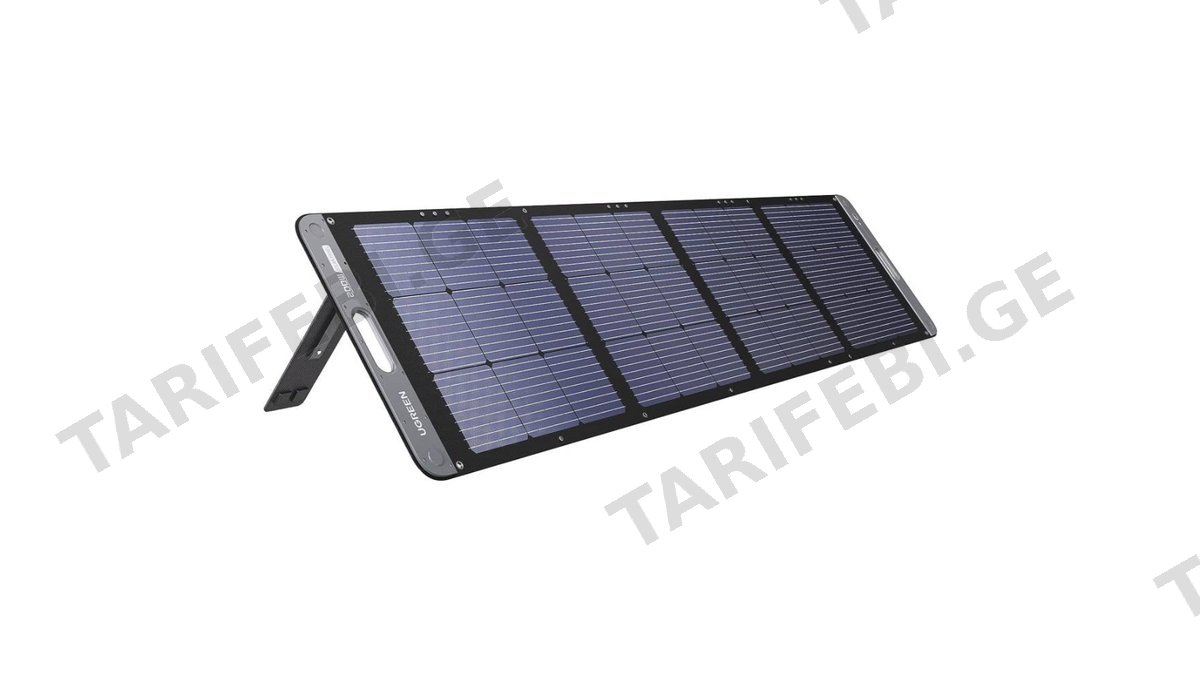 პორტატული დამტენი მზის ენერგიით UGREEN SC200 (15114), 200W, Solar Power Bank, Black