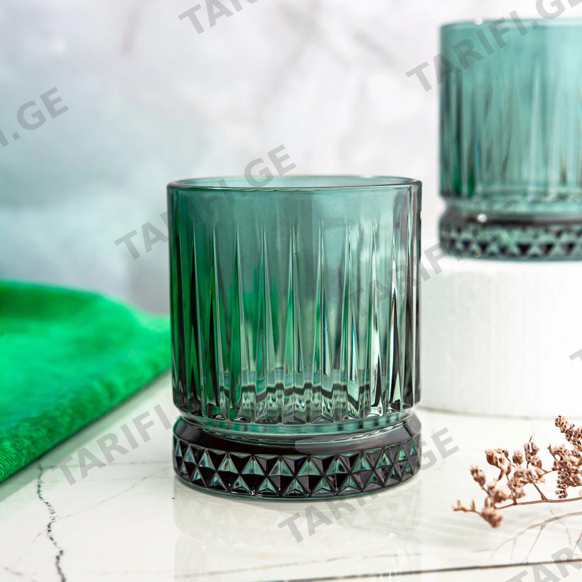 ჭიქა ვისკის 355 მლ (Elysia) (Green) 95200044-(12ც)
