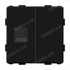 როზეტი ჩარჩოს გარეშე Socket Style 1 CAT6 RJ45 Internet შავი