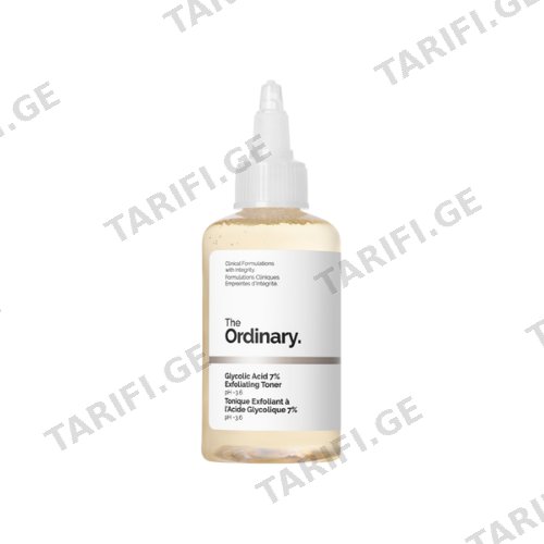 ორდინარი - სახის ტონერი ამქერცლავი Glycolic Acid 7% 100მლ