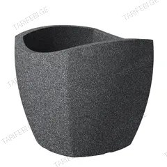 ქოთანი ყვავავილის პლასტმასის Scheurich SCHWARZ GRANIT 40/256 WAVE GLOBE CUBO