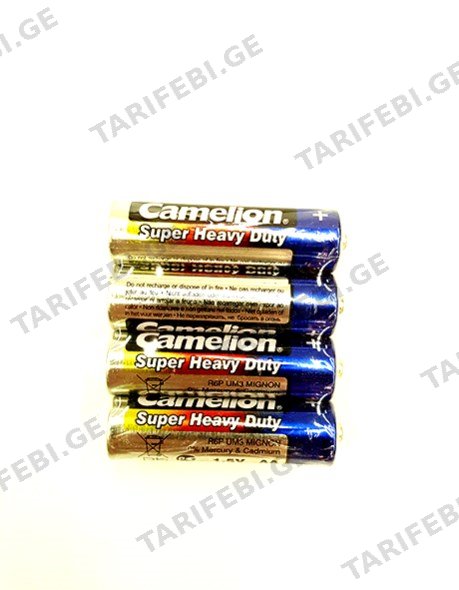 ელემენტი Camelion Super Heavy Duty  AA ზომის 1.5ვ 4ც შეკვრა R6P-SP4B