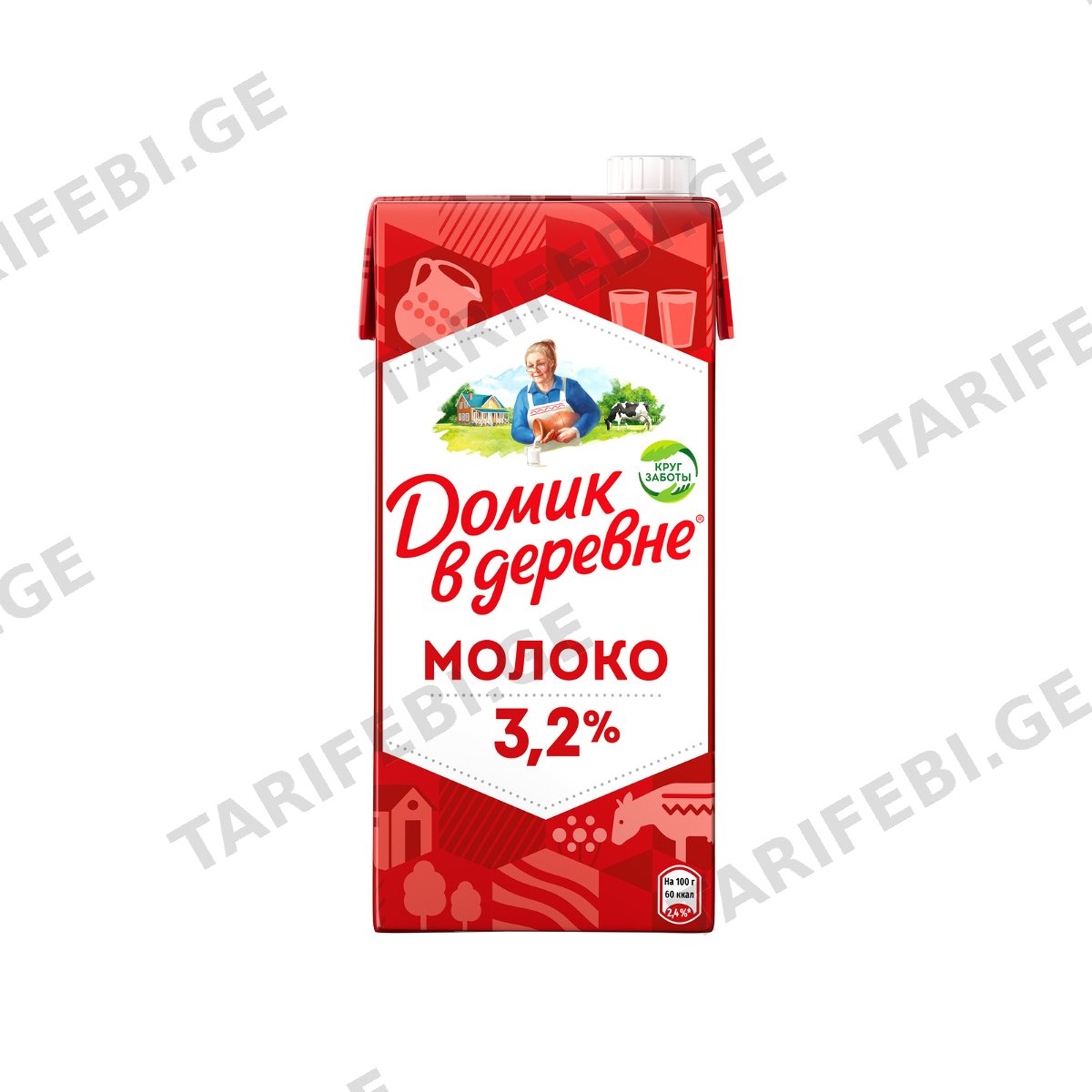 რძე "დომიკ ვ დერევნე" ულტრაპასტერიზებული 3,2% 950მლ
