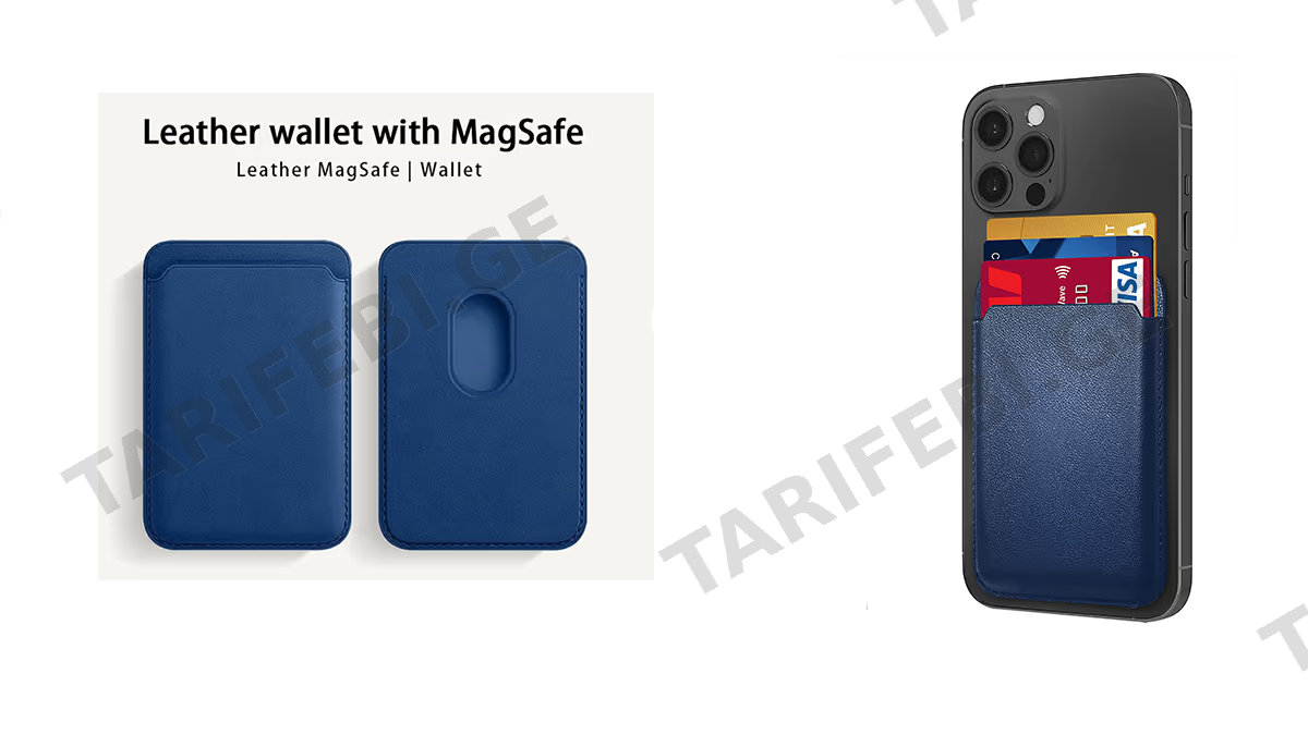 Wanyitong iPhone Leather Wallet (MagSafe) ლურჯი (1598)