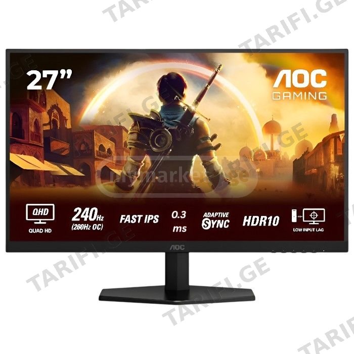 მონიტორი AOC Gaming Q27G42ZE 27" 2K 260Hz 0.3ms G-Sync