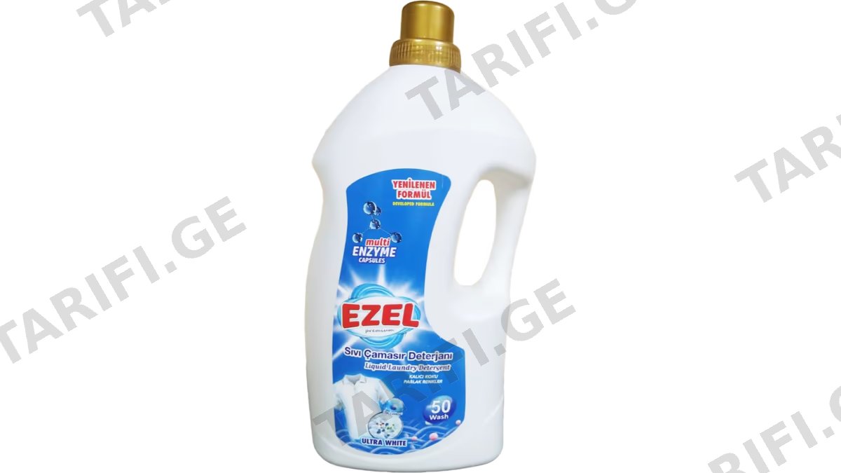 EZEL თხევადი სარეცხი სითხე თეთრი 3000მლ*6