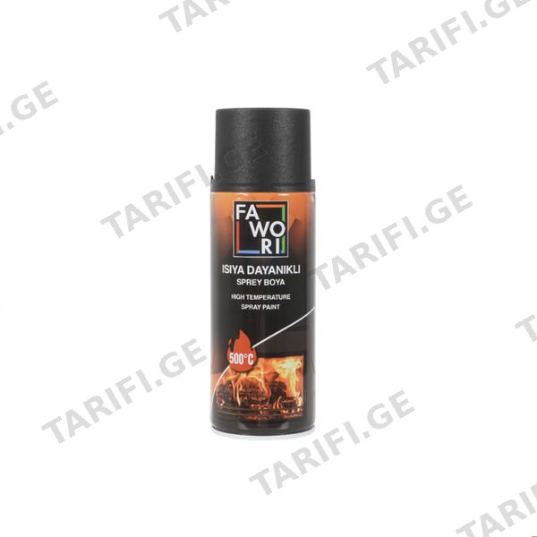 ცეცხლგამძლე სპრეი შავი ISIYA DAY.SPREY BOYA SİYAH 400ML FAWORI