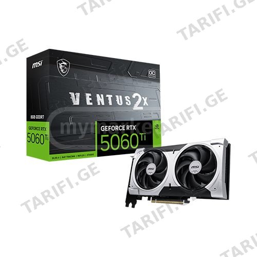 ვიდეობარათი - Msi Ventus 2X RTX 5060 Ti 8 GB Oc Plus