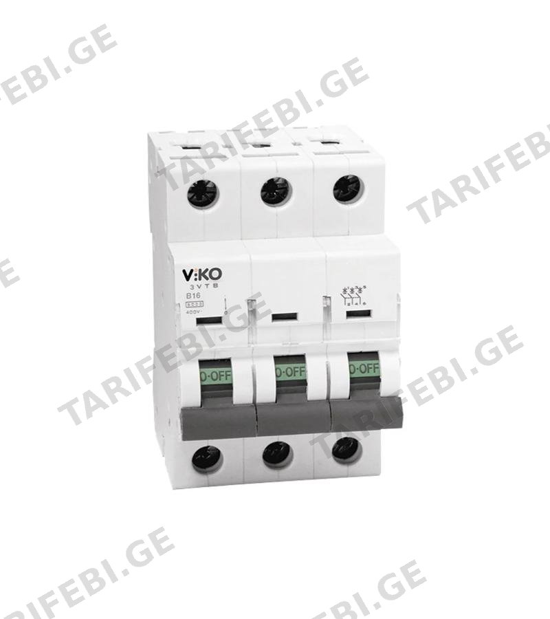 ელექტრო დამცველი 3*80A C 6 kA 6VTB-3C80 VIKO