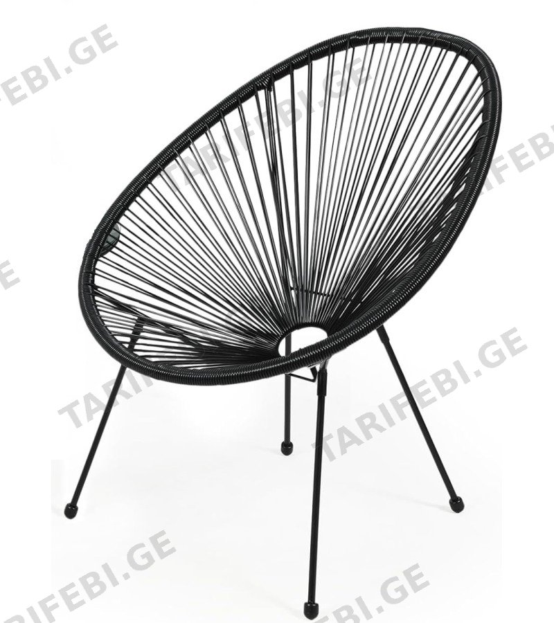 სკამი გარე FC1039 ზომა: D78*W72*H89cm - 19x1.2mm ფერი: BLACK