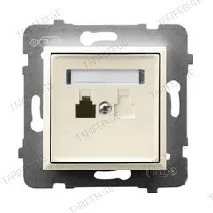 როზეტი ტელეფონის Ospel Aria GPT-1U/m/27 1 განყოფილებიანი ჩალისფერი