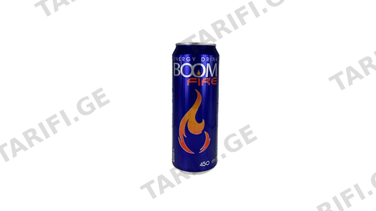 ენერგეტიკული სასმელი "BOOM FIRE" 450 მლ