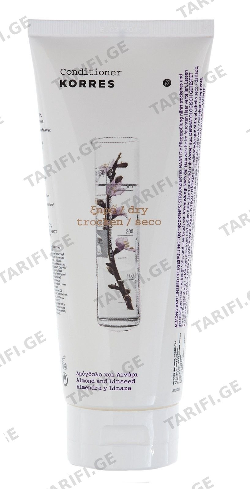 კორესი თმის კონდიციონერი 0108 Almond&lineseed 200მლ *