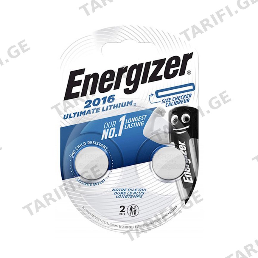 ელემენტი Energizer CR2016 2ც Ultimate Lithium
