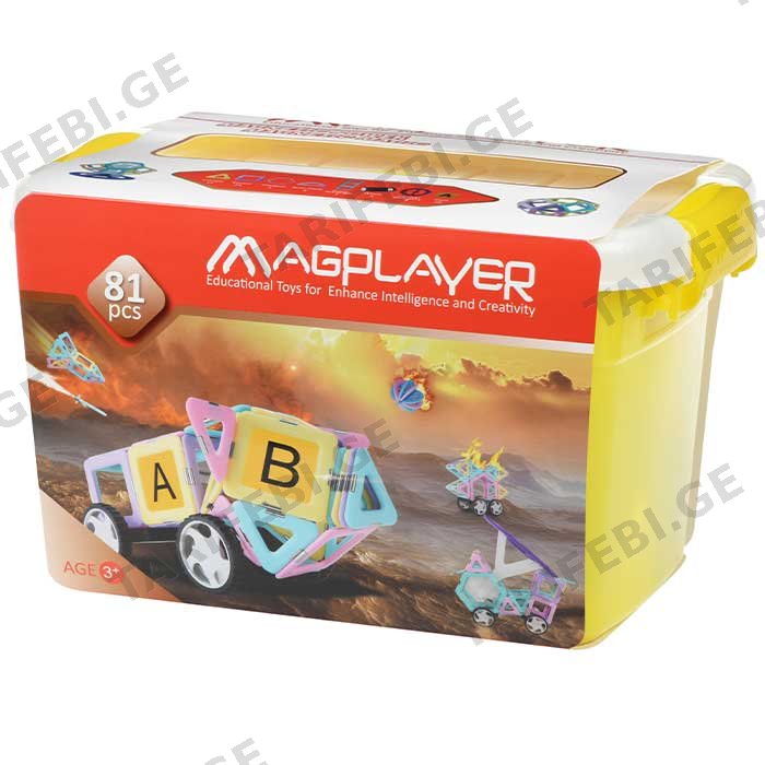 მაგნიტური კონსტრუქტორი MAGPLAYER MPT2-81