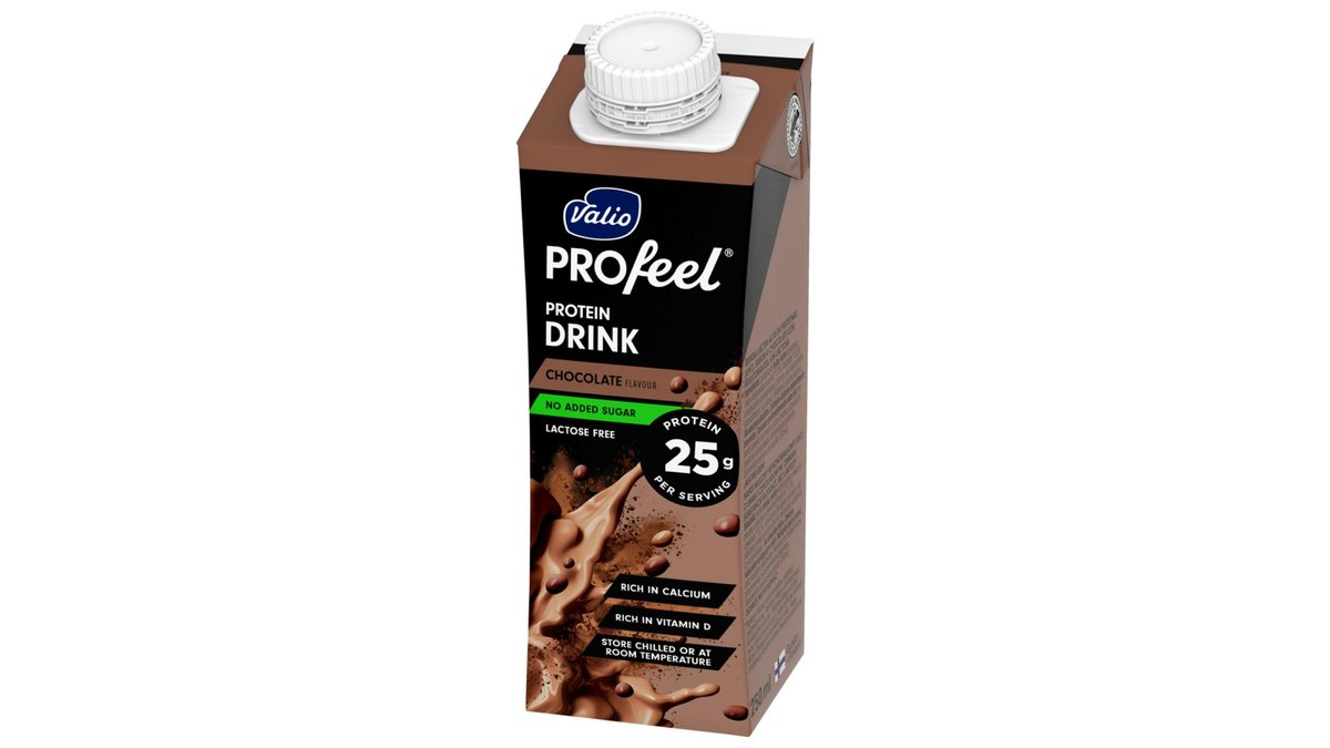 პროტეინის სასმელი /Valio/ "Profeel" შოკოლადის/ უშაქრო, ულაქტოზო / 15*250 მლ