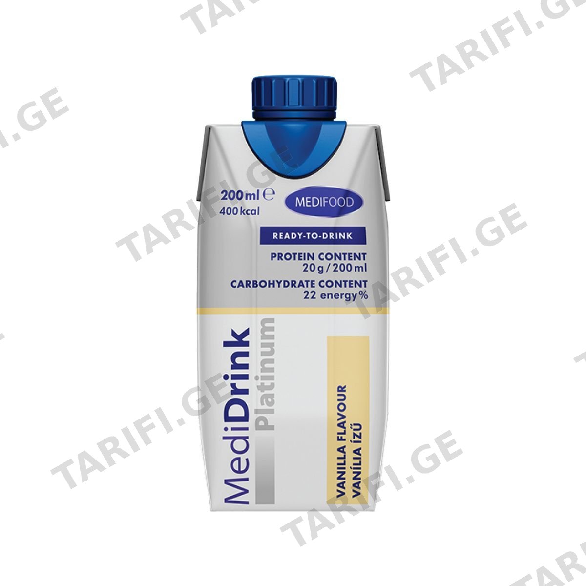 მედი დრინქ პლატინუმი - Medi Drink Platinum ვანილი 200მლ