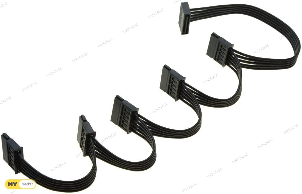 SATA male to 5 SATA female power cable