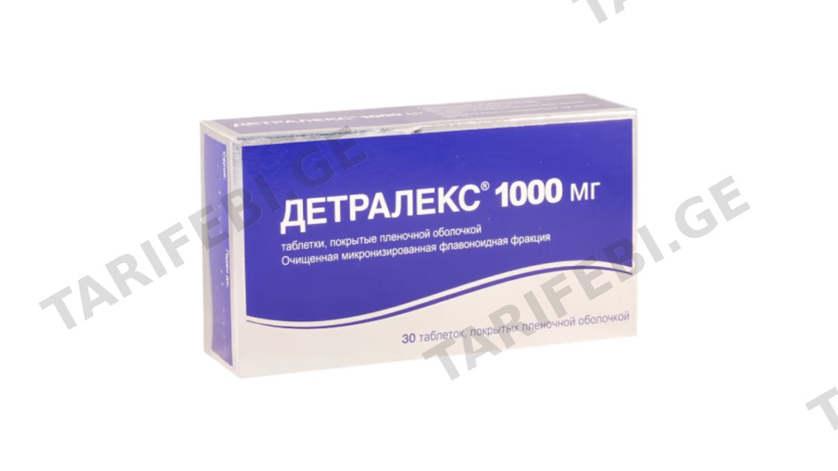 დეტრალექსი ტაბ.1000მგ(900მგ/100მგ) N30