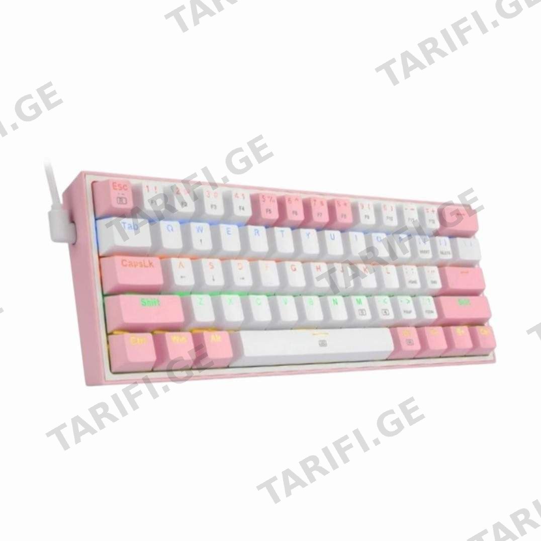 Redragon Fizz Rainbow K617-R Mechanical Keyboard ORIGINAL - Pink