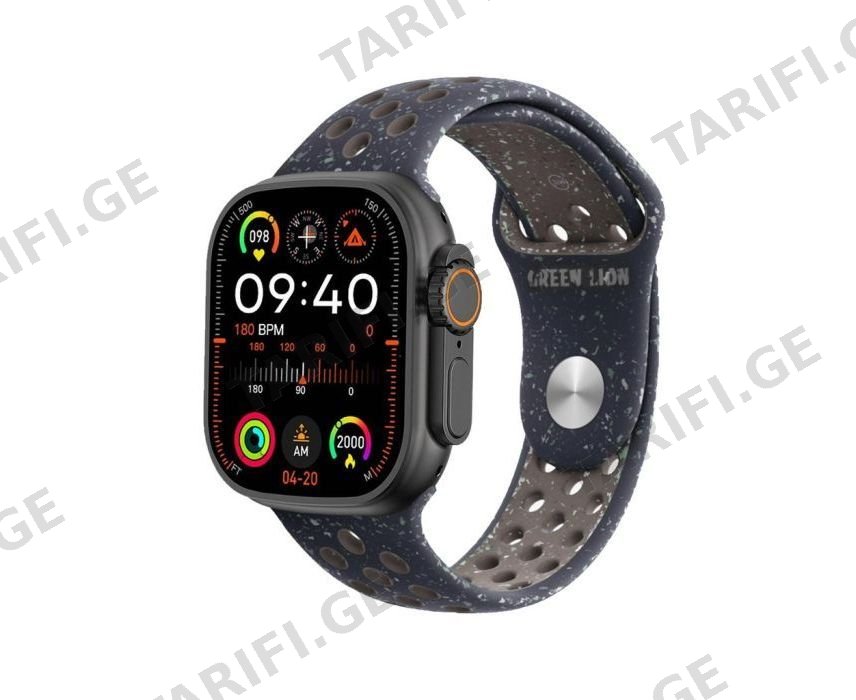 Green Lion Ultra Active Smart Watch - Midnight Sky Nike Sport+ Nylon Black - {GNUT49BKMSBK}