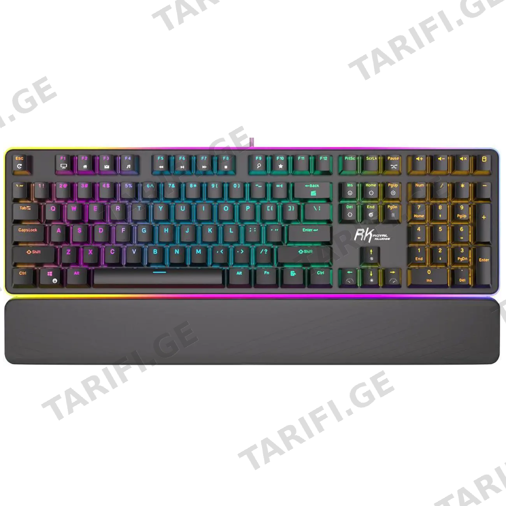 კლავიატურა Royal Kludge RK918 Mechanical Keyboard, Blue switch, Wired, USB, Black
