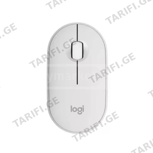უკაბელო Bluetooth მაუსი - Logitech M350S Pebble White BT