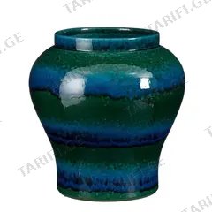 ქოთანი კერამიკული Troy vase round blue - h34xd34cm