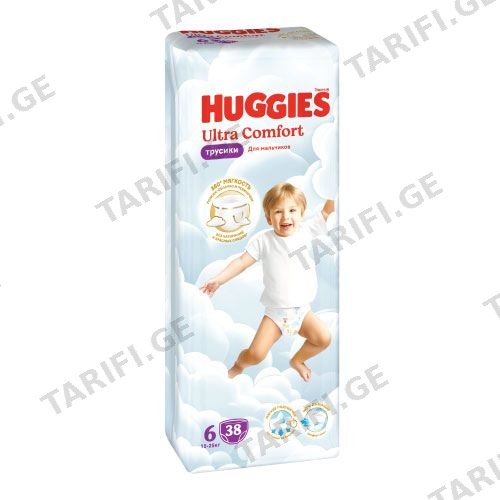 Huggies - ტრუსი ულტრა კომფორტი ბიჭის #6 - 38 ც