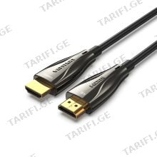 VENTION ALABX Optical HDMI Male to Male HD Cable 50M Black Zinc Alloy Type HDMI კაბელი