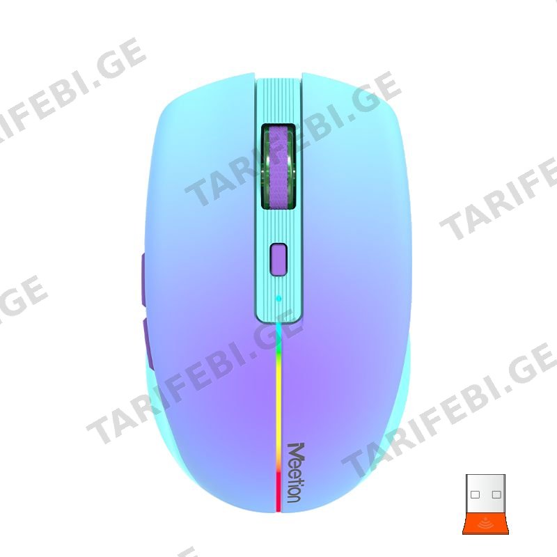 მაუსი MeeTion BTM002 Purple 2.4G+Bluetooth Office Mouse