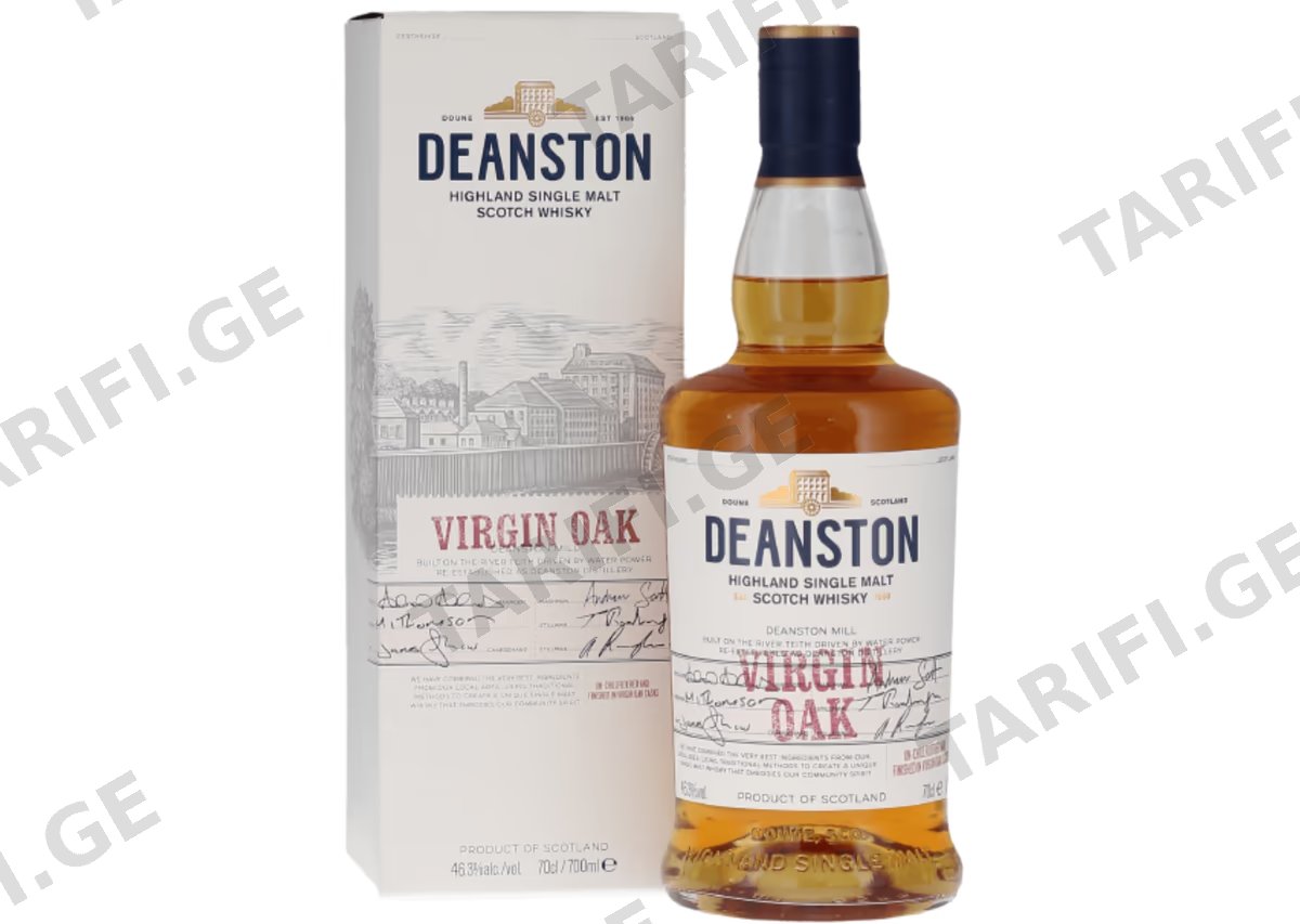 ერთალაოიანი შოტლანდიური ვისკი Deanston Virgin Oak - 0.7L