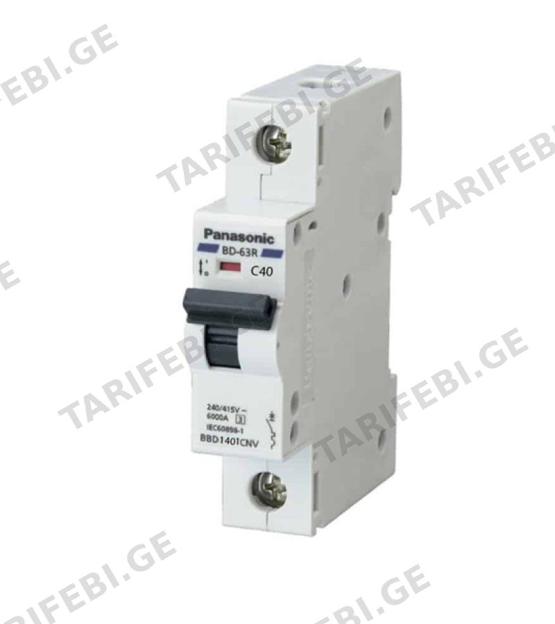 ელექტრო დამცველი 1*10A C 4,5 kA BBD1101CSTJ Panasonic