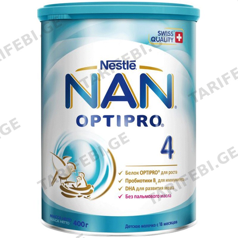 ნანი 4 (18 თვიდან) NAN 4 BL DHAPROBI LEB027A-1 12x400 GR