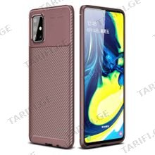 კარბონის ქეისი Samsung Galaxy A71 Focus Carbon Case - ყავისფერი