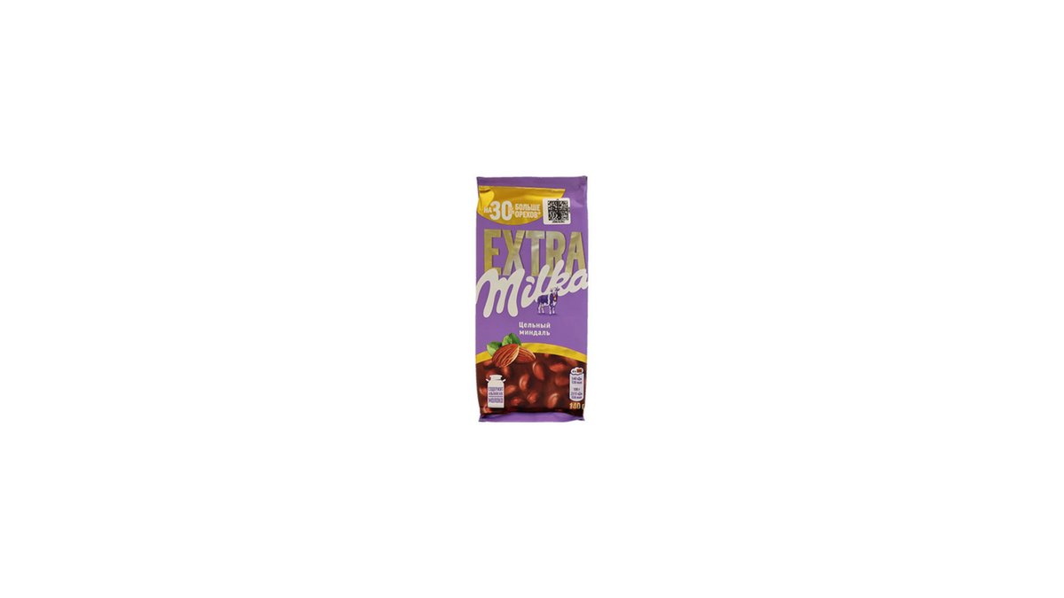 MILKA EXTRA მთლიანი ნუშით 140გრ/7622201722036
