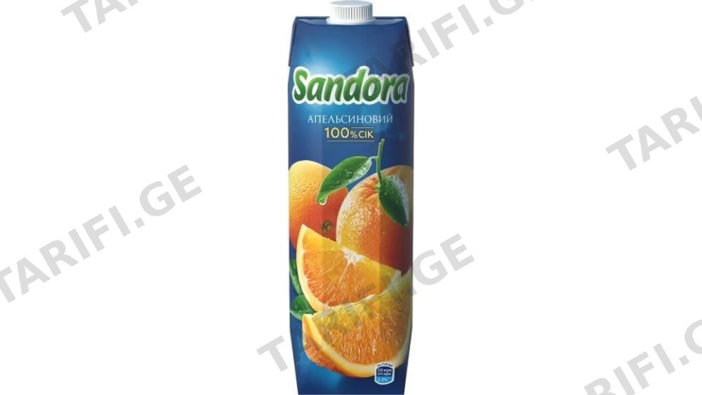 Sandora წვენი ფორთოხალი 0.97ლ