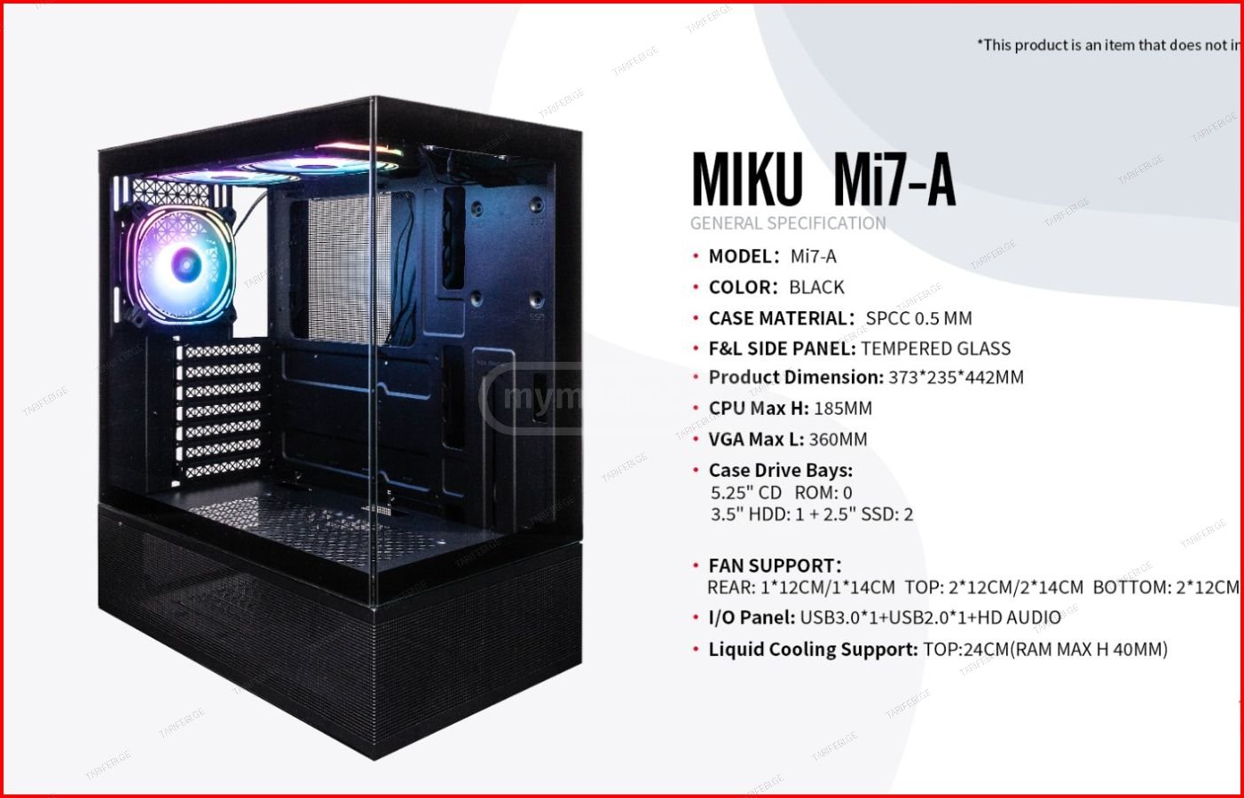 ♨️ GLASS CASE +3 A-RGB FAN