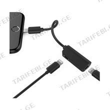 Spliter Lightning to charge lightning ყურსასმენის გადამყვანი + დამტენი
