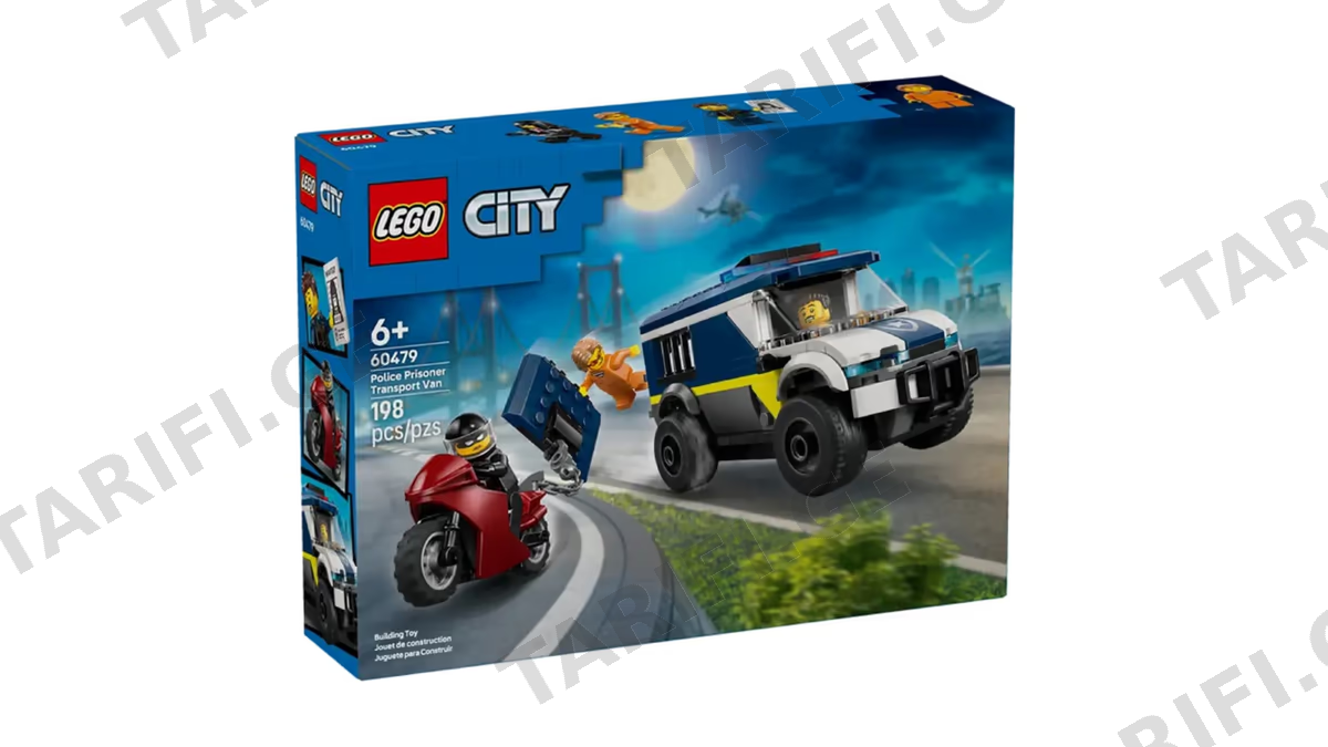 ასაწყობი კონსტრუქცია Lego 60479 City Police Prisoner Transport Van, Prefabricated Construction