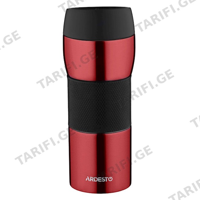 თერმოსი ARDESTO TRAVEL MUG EASY TRAVEL 450 ML, RED ,SILOCONE, S/S