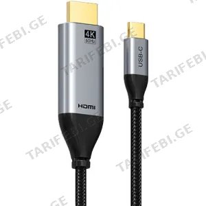 CABLETIME USB-C TO HDMI Cable 4K/60HZ 1.8M Black (CT-C160-PU31-CMRHD1-S1.8)