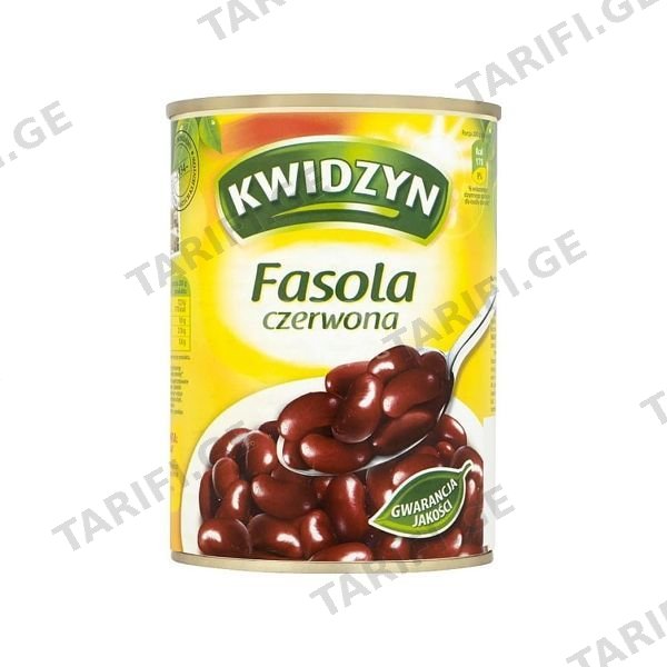 კონსერვი ლობიო წითელი 400გრ კვიძინი