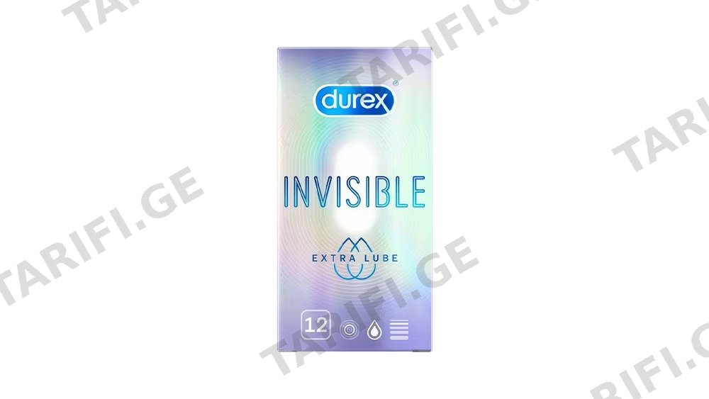 დურექსი Invisible Extra Lube N12